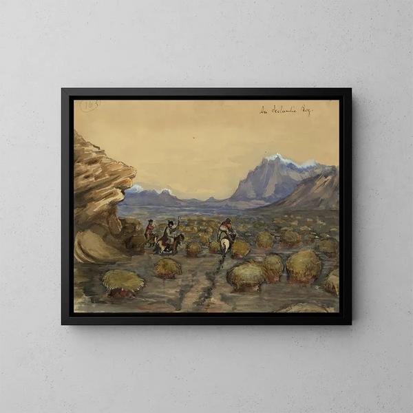 Ein isländisches Sumpfgebiet - Bayard Taylor — gerahmtes Bild an der Wand