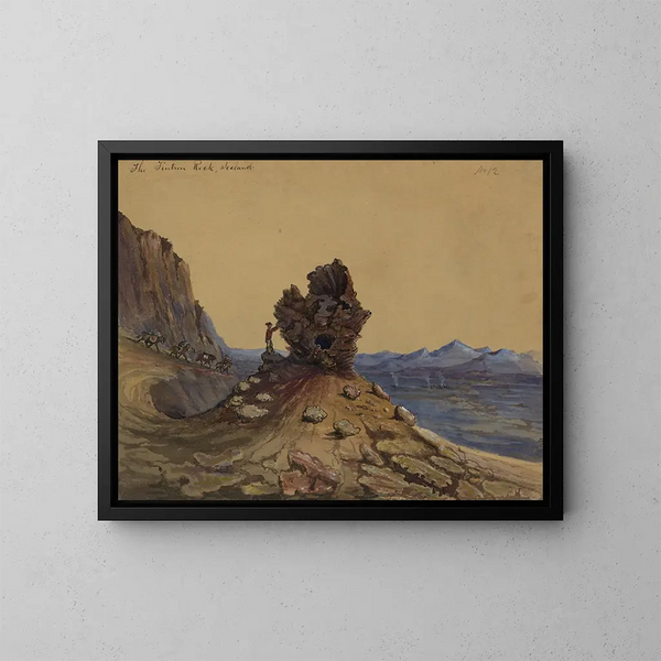 Der Felsen von Tintron in Islanden - Bayard Taylor — gerahmtes Bild an der Wand