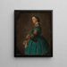 Portrait of the artist's wife Bertha Vautier - Benjamin Vautier — framed artwork on a wall