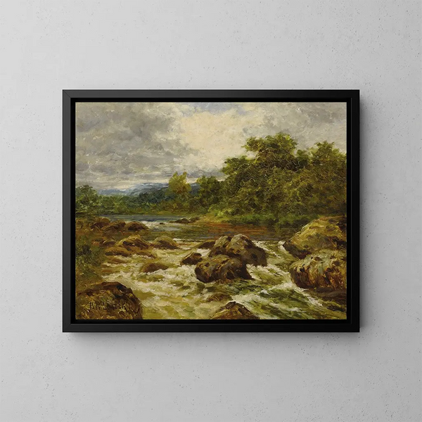 Una vista sul Lamar - Benjamin Williams Leader — quadro incorniciato alla parete