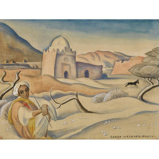 Berger dans les montagnes de l'Atlas - Gerda Wegener | Reproduction Tableau Décoration murale affiche copie