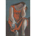 Reproduction of the painting of a seated woman, head on hand - Bernard Meninsky
