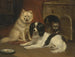 Ein Hund Hirte, ein King Charles Spaniel und ein Terrier - Bernard te Gempt — Ansicht des Kunstwerks