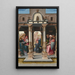 The Christ among the doctors, front - Bernard van Orley — framed artwork on a wall