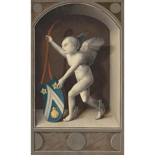 Bernard van Orley - Putto with Arms of Jacques Cone reverse.webp