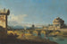 Capriccio con monumenti romani, inclusi Castel Sant'Angelo e San Pietro - Bernardo Bellotto — vista dell’opera