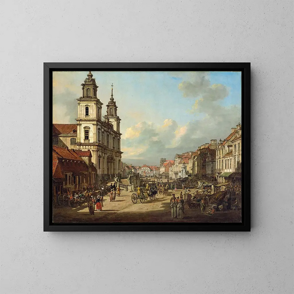 Chiesa della Santa Croce a Varsavia - Bernardo Bellotto — quadro incorniciato alla parete