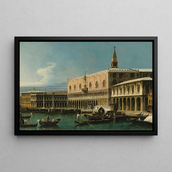Bernardo Bellotto - Venice A View Of The Molo Looking West With The Palazzo Ducale And South Side Of The Piazzetta.webp