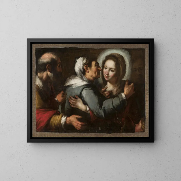 Visitation - Bernardo Strozzi — gerahmtes Bild an der Wand