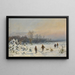 Cacciatori nella neve - Bernhard Mühlig — quadro incorniciato alla parete