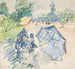 Eine sitzende Frau auf einer Bank in der Avenue du Bois - Berthe Morisot — Ansicht des Kunstwerks