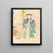 Young Girl in a Green Coat Marthe - Berthe Morisot — framed artwork on a wall