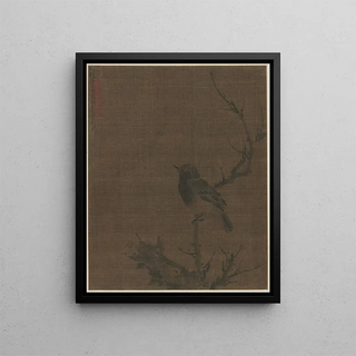 Bian Wenjin - Sleeping Bird on a Prunus Branch.webp