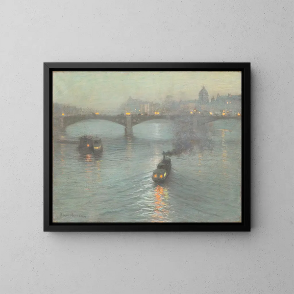 Soirée sur la Seine - Birge Harrison — gerahmtes Bild an der Wand