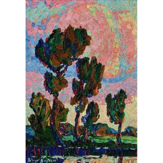 Birger Sandzn - Cottonwood Trees and Pond.webp