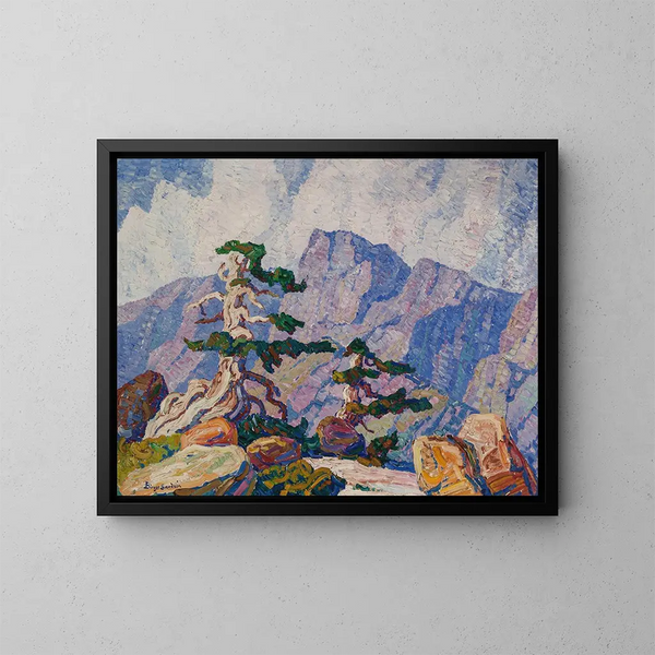 Nähe der Baumgrenze, Rocky Mountains, Colorado - Birger Sandzén — gerahmtes Bild an der Wand