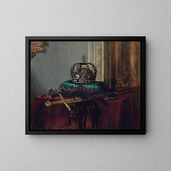 I gioielli della corona - Blaise-Alexandre Desgoffe — quadro incorniciato alla parete