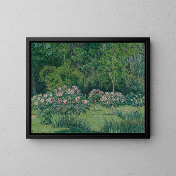 Der Garten von Giverny - Blanche Hoschedé-Monet — gerahmtes Bild an der Wand