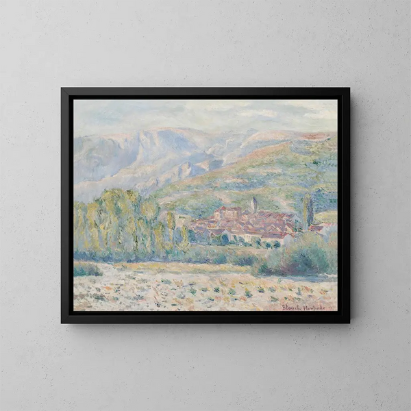 Dorf von PoujalsurOrb - Blanche Hoschedé-Monet — gerahmtes Bild an der Wand