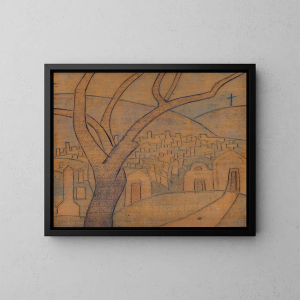 Il cimitero di Provincetown - Blanche Lazzell — quadro incorniciato alla parete