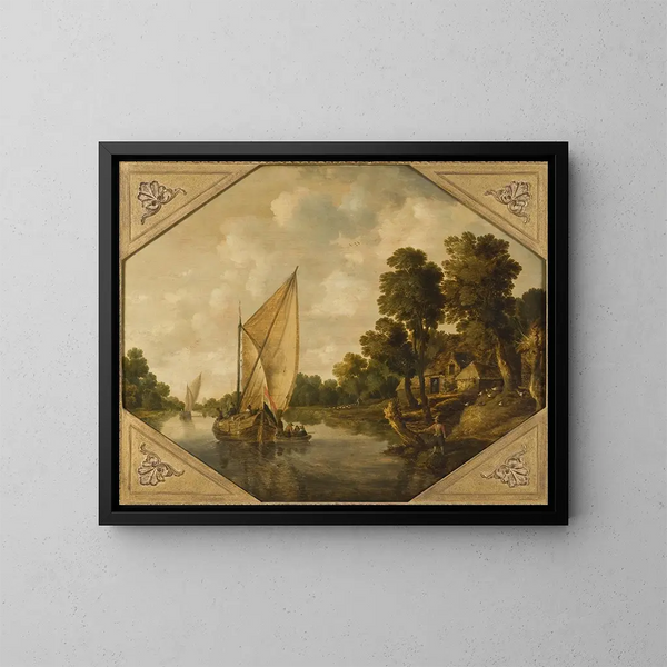 Paesaggio fluviale - Bonaventura Peeters l'Ancien — quadro incorniciato alla parete