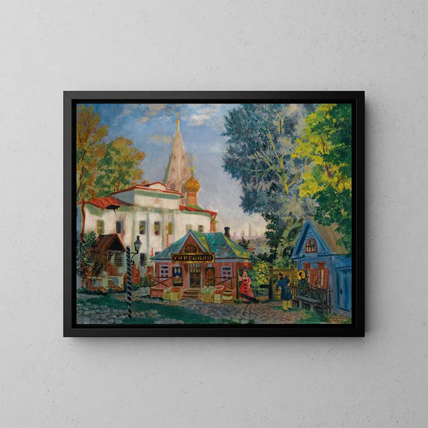 Nelle province - Boris Kustodiev — quadro incorniciato alla parete