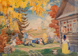 Boris Kustodiev - Peasant Women Neverov.webp