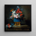 Blumenstrauß in einer Vase aus blauem Porzellan - Anne Vallayer — gerahmtes Bild an der Wand