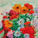 di bouquet di margherite, calendula e gerani - Albert Marquet — ambientato in un interno