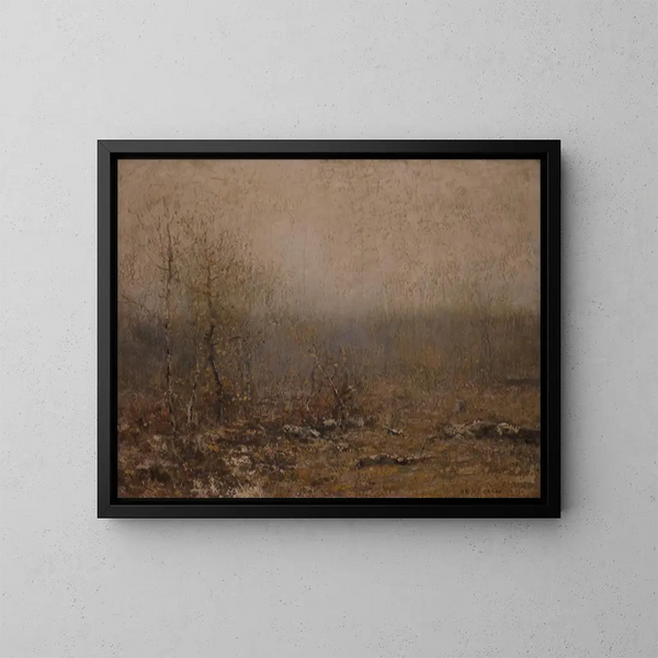 Grau im Dezember - Bruce Crane — gerahmtes Bild an der Wand