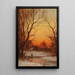 Riproduzione del dipinto in legno e stagno al tramonto - Bruce Crane