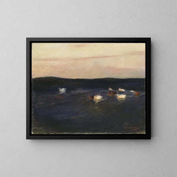 Eiderenten - Bruno Liljefors — gerahmtes Bild an der Wand