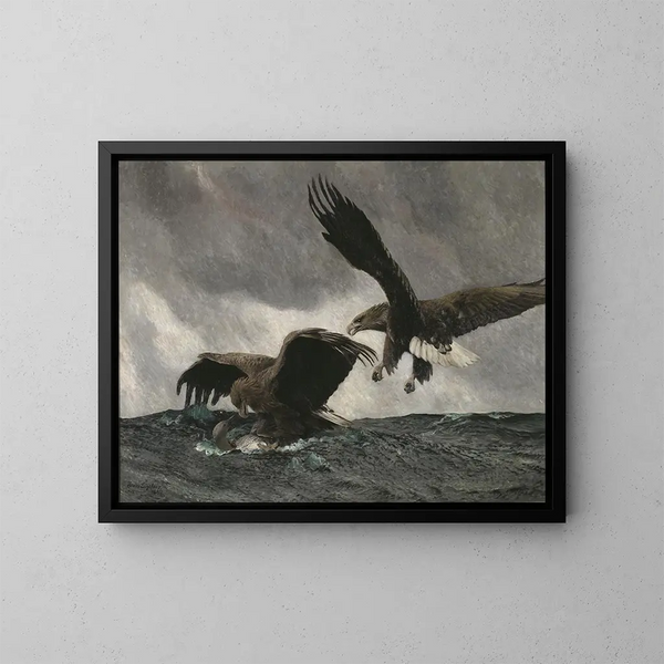 Aigles de mer - Bruno Liljefors — gerahmtes Bild an der Wand