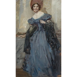 Brynolf Wennerberg - Dame im dunkelblauen Ballkleid.webp