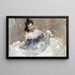 Young girl in ball gown - Brynolf Wennerberg — framed artwork on a wall