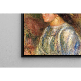 Buste de Femme, Chapeau de Paille Garni - Pierre-Auguste Renoir | Reproduction Tableau Décoration murale affiche copie