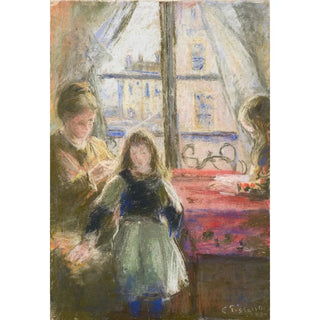 Camille Pissarro - At the Window rue des Trois Frres.webp