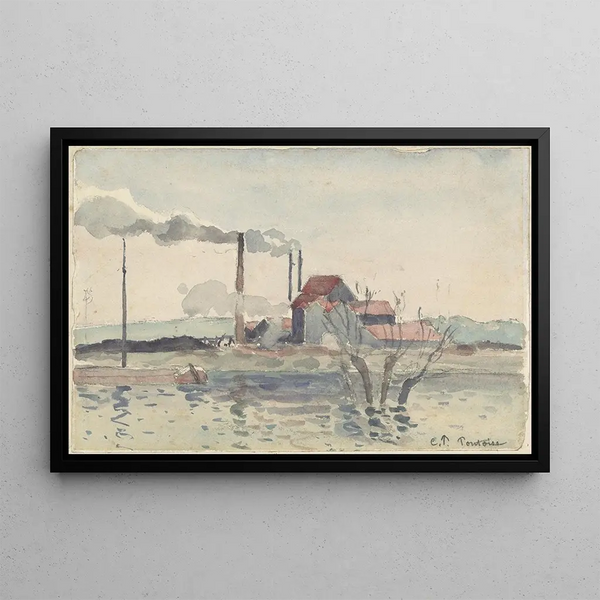 Camille Pissarro - Factory on the Oise at Pontoise.webp