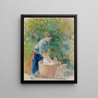 Camille Pissarro - Femme lavant du linge dans un baquet.webp