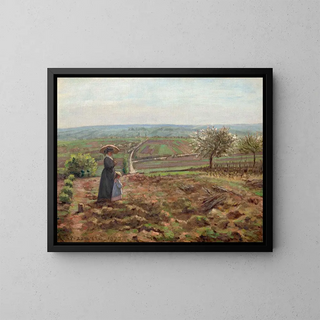Camille Pissarro - La route de Rouen les hauteurs de lHautil Pontoise.webp