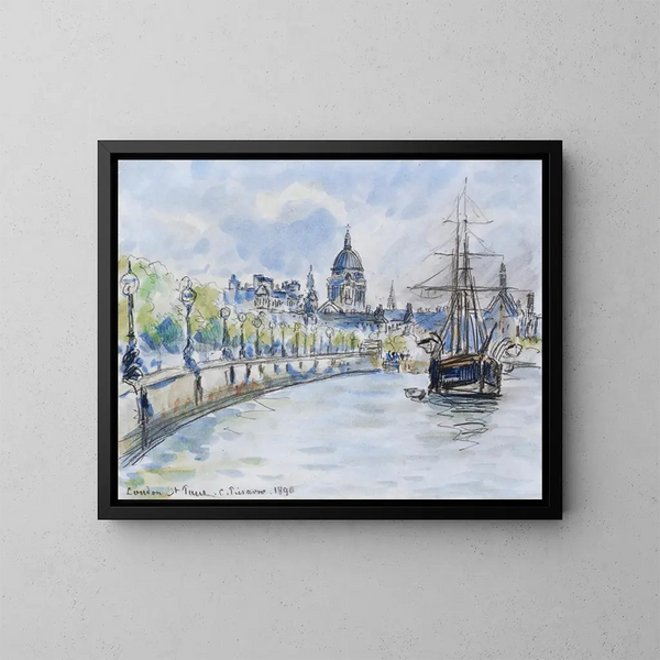 Cathédrale Saint-Paul de Londres - Camille Pissarro — gerahmtes Bild an der Wand