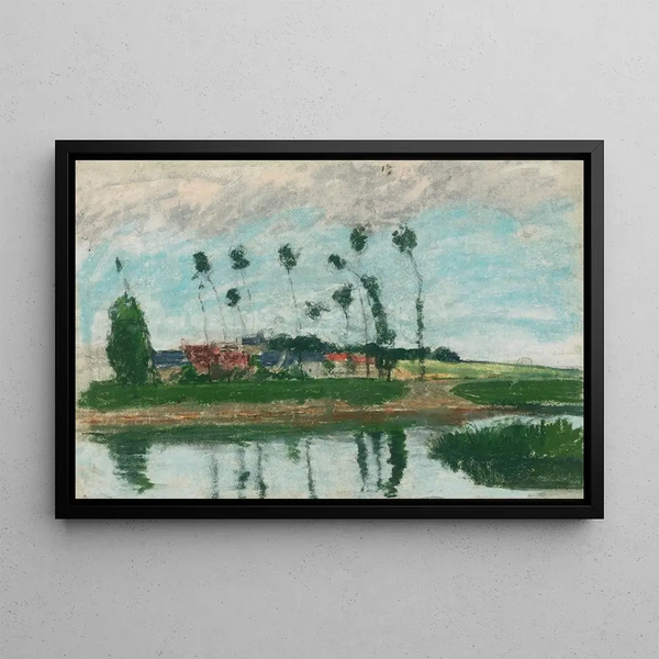 Camille Pissarro - Village au bord dun tang.webp