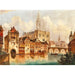 Riproduzione del dipinto Canal vicino alla Cattedrale di Strasburgo di Ferdinand Lepie
