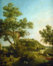 Landschaft Englisch Capriccio mit einem Palast - Canaletto — Ansicht des Kunstwerks