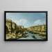 Le Grand Canal près du pont du Rialto Venise - Canaletto — framed artwork on a wall