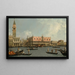 Le Molo avec la Piazzetta et le Palais des Doges depuis le Bacino - Canaletto — gerahmtes Bild an der Wand