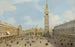 La Piazza San Marco à Venise regardant vers l'est vers la basilique - Canaletto — vista dell’opera