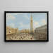La Piazza San Marco à Venise regardant vers l'est vers la basilique - Canaletto — quadro incorniciato alla parete