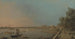 Die Tamise von der Terrasse des Somerset House in Richtung Westminster - Canaletto — Ansicht des Kunstwerks