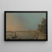 Die Tamise von der Terrasse des Somerset House in Richtung Westminster - Canaletto — gerahmtes Bild an der Wand